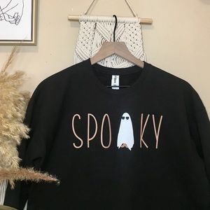 Halloween Spooky Crewneck Sweater (Unisex)